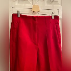 Red Zara high-waited pants